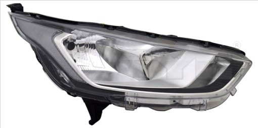 Far dreapta (H15/H7, electric, cu motor, culoare insert: crom) potrivit FORD TRANSIT / TOURNEO CUSTOM 07.17-