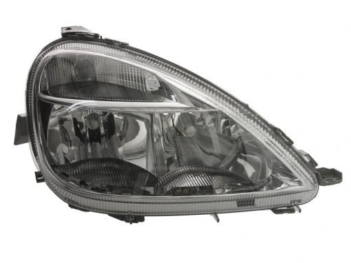 Far Dreapta (H4/H7, pneumatic, fara motoras, culoare insertie: cromat, culoare semnalizator: transparent) potrivit MERCEDES A (W168) -08.04