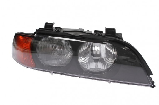 Far Dreapta (H7/HB3, electric, cu motor, culoare insertie: negru, culoare semnalizator: portocaliu) potrivit BMW 5 (E39)