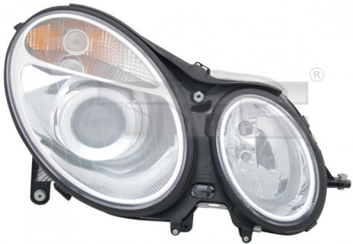 Far dreapta (H7, reglaj electric, cu motoras, fundal argintiu) MERCEDES Clasa E T-MODEL (S211), E (W211)