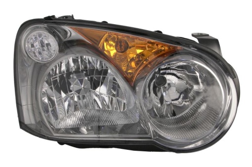 Far fata Dreapta (H1/HB3, manual, fara motoras, culoare insert: cromat, culoare semnalizator: galben) potrivit SUBARU IMPREZA