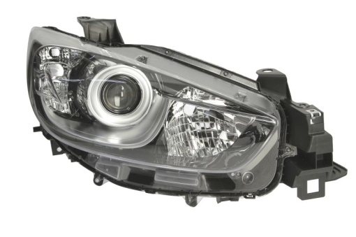 Far fata Dreapta (H11/H15/PY21W/W5W, electric, fara motoras, culoare insert: cromat) potrivit MAZDA CX-5