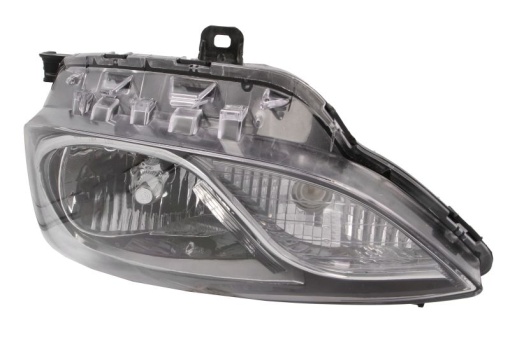 Far fata Stanga (H4/PY21W/W5W, electric, cu motor, culoare insert: negru, culoare semnalizator: alb) potrivit HYUNDAI ACCENT IV