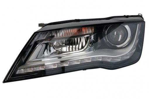 Far Stanga (bi-xenon, H8, automat, culoare insertie: cromat/negru) potrivit AUDI A7