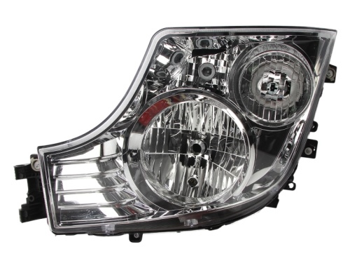 Far stanga (H1/H7/PY21W/W5W, manual, fara motor, culoare insert: crom platinat, culoare semnalizator: galben) potrivit MERCEDES ACTROS MP4 / MP5 07.11-