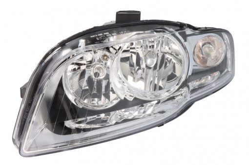 Far Stanga (halogen, H7/H7/PY21W/W5W, electric, cu motor, culoare insertie: cromat/negru, culoare semnalizator: alb) potrivit AUDI A4 B6, A4 B7