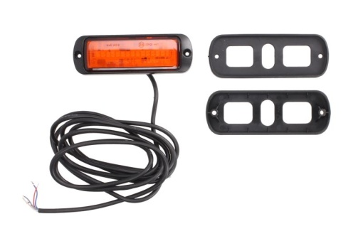 Girofar (portocaliu, 12/24V, LED, 21W, montare rigidă, 2-puncte montare, numar programe: 2, direcțional; pentru montare pe suprafete verticale; bliț sincronizat; fir 3m)