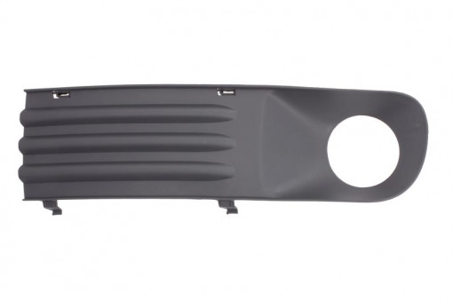 Grila bara fata Stanga cu locas proiector, plastic, gri potrivit VW MULTIVAN T5, TRANSPORTER T5 11.03-08.15 09.09-04.15