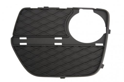 Grila bara fata Stanga inchis, cu locas proiector, plastic, negru potrivit BMW X6 E71, E72 10.07-07.14 09.10-06.14
