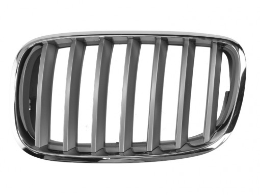 Grila fata Stanga argintiu/crom potrivit BMW X5 E70, X6 E71, E72 3.0-4.8 10.06-07.14 -08.14