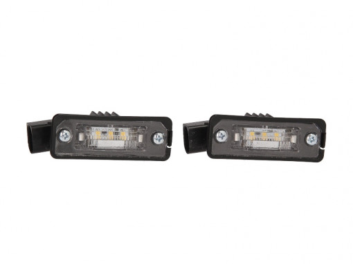 Iluminare numar inmatriculare LED potrivit SEAT ALTEA, ALTEA XL, EXEO, IBIZA IV 6J, LEON 1P, TOLEDO III 5P; SKODA SUPERB II; VW EOS, GOLF V, PASSAT B6, PHAETON, POLO V 6C, POLO V 6R 04.02-09.17