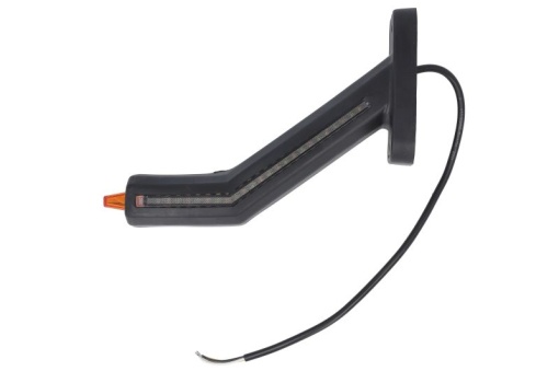 Lumina clarificare stanga, portocaliu/rosu/alb, LED, suprafata, lungime cablu 400mm, cu brat lung, 12/24V (cu functie de semnalizator lateral, IP6K9K)