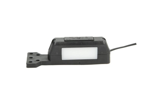 Lumina clarificare stanga, rosu/alb, LED, inaltime 105mm; latime 28mm; adancime 34mm, în relief, lungime cablu 210mm, cu cuier, 12/24V (drept în relief)