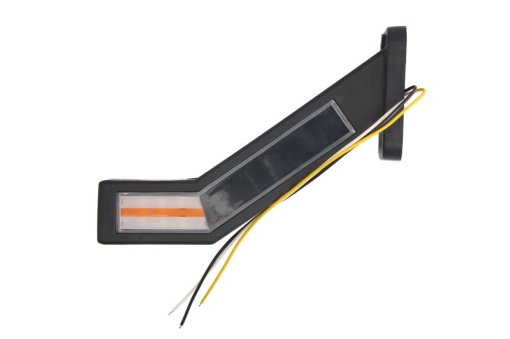 Lumina clarificare stanga, rosu/alb, LED, suprafata, lungime cablu 400mm, cu brat lung, 12/24V (cu functie de semnalizator lateral)