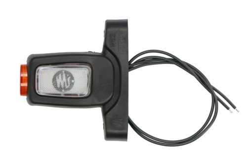 Lumina delimitare dreapta, forma: dreptunghiular, portocaliu/rosu/alb, LED lungime cablu 330mm, brat scurt, 12/24V (IP6K9K)