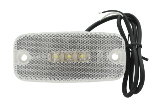Lumina delimitare stanga/dreapta, alb, LED, inaltime 22mm; latime 111mm; adancime 51mm, surub, 12/24V - Img 1