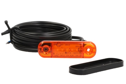 Lumina delimitare stanga/dreapta, forma: oval, portocaliu, LED, inaltime 24,2mm; latime 83,8mm; adancime 10,4mm lungime cablu 5000mm, 12/24V