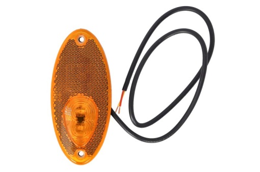 Lumina delimitare stanga/dreapta; galben; LED; inaltime 13; latime 102; adancime 45; surub/fixare orizontala; lungime cablu 500; 12V - Img 1