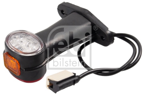 Lumina delimitare stanga/dreapta, portocaliu/rosu/alb, LED; latime 129mm lungime cablu 500mm, pe brațul mediu-lung, 12/24V (conector: CLICK-IN, IPIP67)