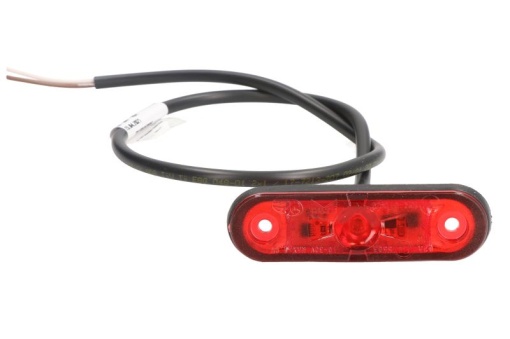 Lumina delimitare stanga/dreapta; POSIPOINT II, rosu, LED, inaltime 24,3mm; latime 81,4mm; adancime 20mm lungime cablu 500mm, 12/24V (POSIPOINT II)