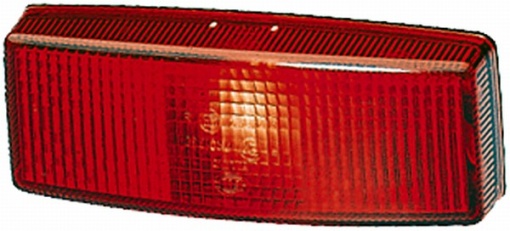 Lumina delimitare stanga/dreapta; rosu; Halogen/W5W; inaltime 40; latime 25; adancime 110; fixare orizontala/fixare verticala; fara prindere; 12V (fara bec)