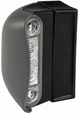 Lumina numar inmatriculare (LED, 12/24V, culoare: negru, culoare sticla: transparent, 57x85mm, lungime cablu: 2500mm)
