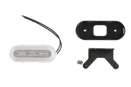 Lumini clarificare stanga/dreapta, alb, LED, inaltime 49mm; latime 124mm; adancime 20mm, în relief, lungime cablu 220mm, cu cuier, 12/24V (tip: neon)