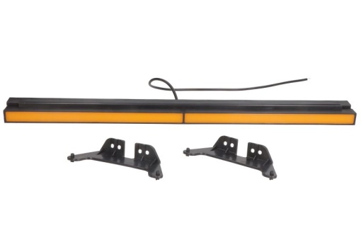 Lumini clarificare stanga/dreapta, forma: dreptunghiular, portocaliu, LED, inaltime 28mm; latime 535mm; adancime 33,5mm, în relief, lungime cablu 500mm, cu cuier, 12/24V (IP6K9K)