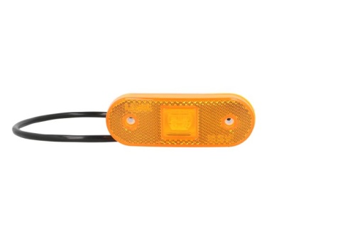 Lumini clarificare stanga/dreapta, portocaliu, LED, inaltime 40mm; latime 113,5mm, lungime cablu 500mm, 12/24V (cu clemă pentru fir plat, conector: CLICK-IN/JAEGER)