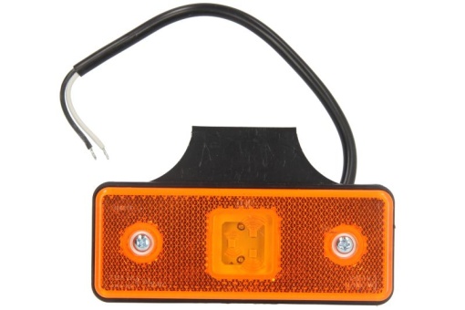 Lumini clarificare stanga/dreapta, portocaliu, LED, inaltime 45mm; latime 112mm; adancime 37mm, în relief, lungime cablu 300mm, cu cuier, 12/24V