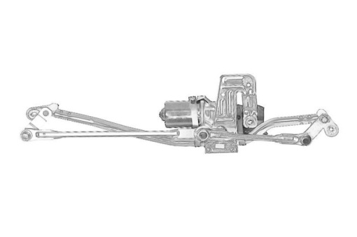 Mecanism stergator parbriz Fata (cu motor) potrivit CITROEN JUMPER II; FIAT DUCATO; PEUGEOT BOXER 04.06- - Img 1