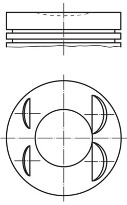 Piston 72,2 potrivit MERCEDES CITAN (MPV), CITAN/MINIVAN (W415); DACIA DOKKER, DOKKER/MINIVAN, DUSTER, DUSTER/SUV, JOGGER, LODGY, LOGAN II, LOGAN III, LOGAN MCV II, SANDERO II 1.0/1.0LPG/1.2 03.12- - Img 1