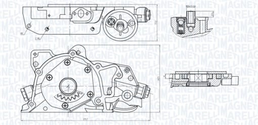 Pompa ulei potrivit LADA 110; OPEL ASTRA F, ASTRA F/KOMBI, ASTRA G, CALIBRA A, CORSA A, FRONTERA A, FRONTERA A SPORT, KADETT E, OMEGA A, OMEGA B, VECTRA A, VECTRA B 1.6-2.2 06.85-01.05