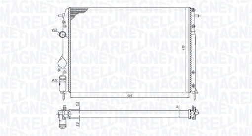 Radiator motor (Manual) potrivit DACIA LOGAN, LOGAN MCV; RENAULT LOGAN I, MEGANE I, MEGANE I CLASSIC, MEGANE I COACH, SCENIC I 1.4-2.0