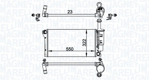 Radiator motor (Manual) potrivit FIAT PANDA, PANDA/HATCHBACK 1.1-1.2LPG