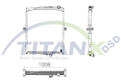 Radiator racire motor (cu rama) potrivit RVI T; VOLVO FH, FH II D13B500-DXi13520 09.05-