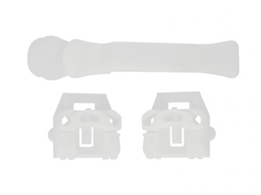 Set reparatie macara geam Fata Dreapta/Stanga (set) potrivit SEAT LEON, TOLEDO II; SKODA FABIA I, FABIA I PRAKTIK; VW NEW BEETLE 01.98-10.10