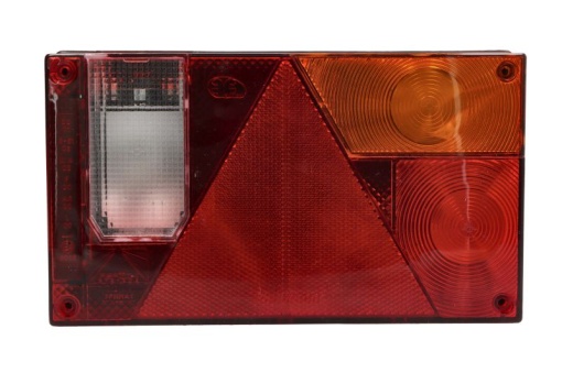 Stop spate dreapta MULTIPOINT I (C5W/P21/5W/P21W, 12V, cu intermitent, lumina de marșarier, cu stop, lumina de parcare, cu iluminare placuta, reflector triunghiular, numar conexiuni: 5, grommet)