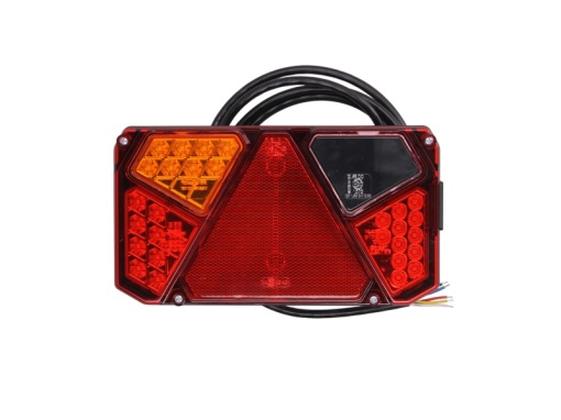 Stop spate stanga (LED, 12/24V, cu intermitent, cu lumina de ceata, cu stop, lumina de parcare, cu iluminare placuta, reflector triunghiular)