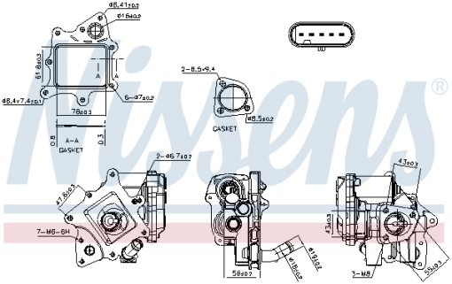 Supapa EGR potrivit CITROEN JUMPER II; FIAT DUCATO; PEUGEOT BOXER 2.3D/3.0D 04.06-