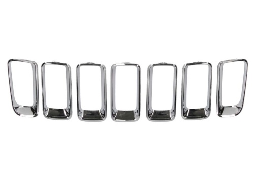 Suport grila radiator fata 7 buc, plastic, crom potrivit JEEP COMPASS 05.11-