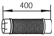 Teava esapament (lungime:400mm) EURO 4 potrivit MAN TGS I, TGX I D2066LF06-D2676LF25 06.06-09.21