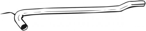 Teava esapament Mijloc (diametru:55mm) potrivit VW CALIFORNIA T4 CAMPER, TRANSPORTER T4 1.9D/2.4D/2.5D 10.92-04.03