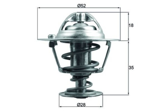 Termostat lichid racire (78°C) potrivit HONDA ACCORD VI, CITY IV, CIVIC IV, CIVIC VIII, CIVIC X, CR-V I, CR-V V, CR-Z, HR-V, INSIGHT, JAZZ III, JAZZ IV, ODYSSEY; ROVER 400 II 1.3-3.5 01.89-