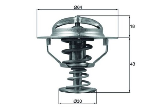 Termostat sistem racire (82°C) potrivit VOLVO S80 II, XC90 I; CHRYSLER CIRRUS, SEBRING, STRATUS; DODGE STRATUS; HONDA CR-V III; HYUNDAI COUPE II, EQUUS / CENTENNIAL 2.0-5.6 08.92-