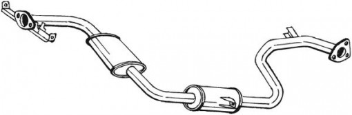 Toba esapament intermediara potrivit MITSUBISHI SPACE RUNNER 1.8/2.0D 10.91-08.99