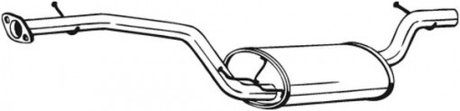 Toba esapament intermediara potrivit VOLVO C30, C70 II, S40 II, V50; FORD C-MAX, FOCUS C-MAX, FOCUS II, FOCUS II/KOMBI 2.0D 10.03-12.12