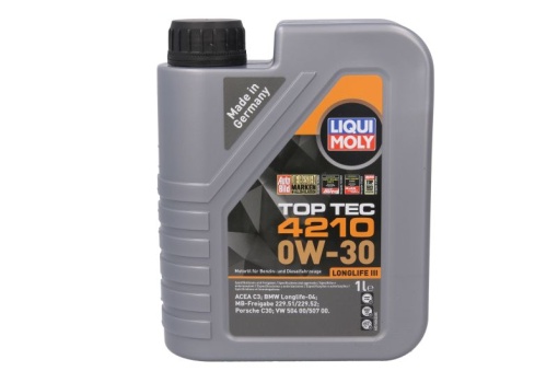 Ulei motor TopTec 4210 (1L) 0W30 ; ACEA C3; BMW LL-04; MB 229.51; MB 229.52; PORSCHE C30; VW 504.00; VW 507.00
