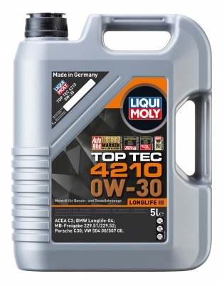 Ulei motor TopTec 4210 (5L) 0W30 ; ACEA C3; BMW LL-04; MB 229.51; MB 229.52; PORSCHE C30; VW 504.00; VW 507.00
