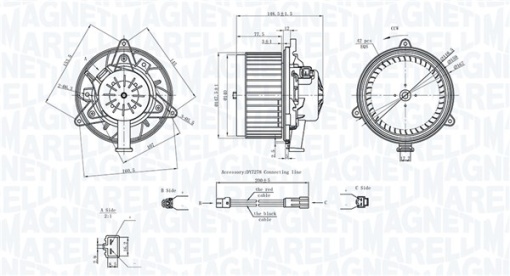 Ventilator habitaclu potrivit OPEL INSIGNIA A, INSIGNIA A COUNTRY, MERIVA B 1.3D-2.8 07.08-03.17